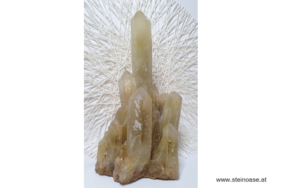Natur Citrin Spitzen / Stufe